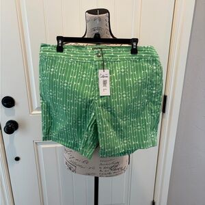 Trina Turk Vibrant Green Geometric Shorts